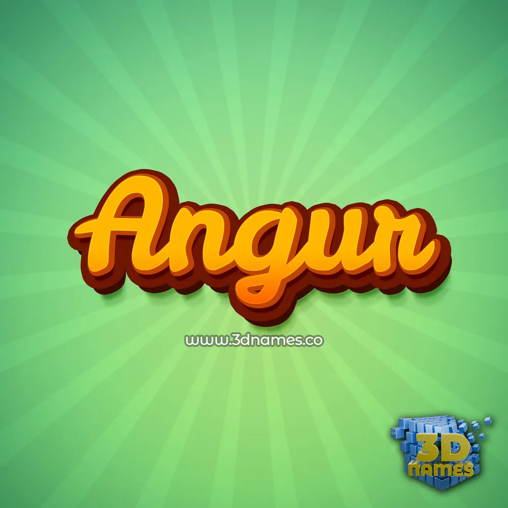 angur in Green Rays style - 3D name wallpaper