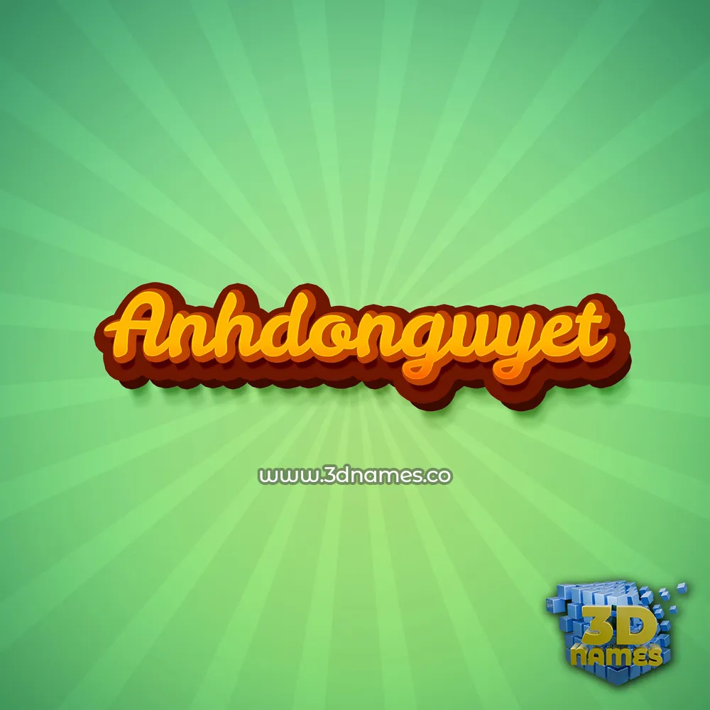 anhdonguyet in Green Rays style - 3D name wallpaper