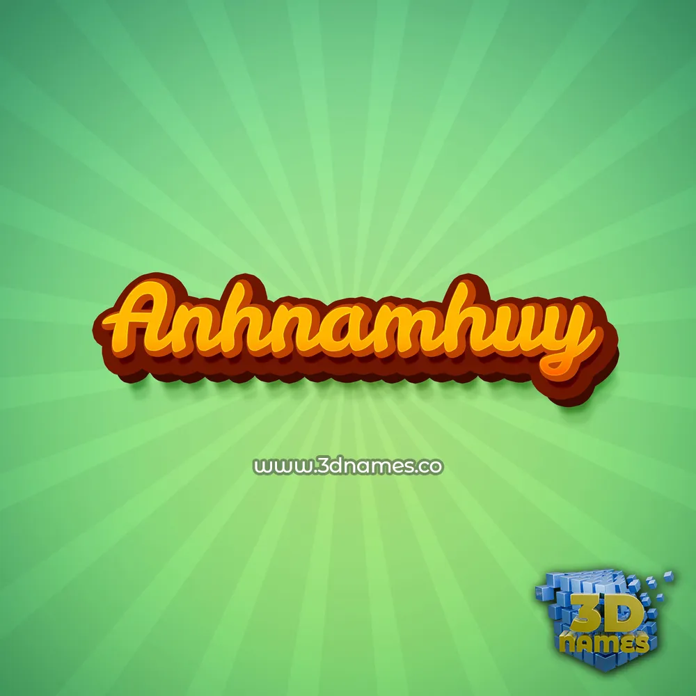 anhnamhuy in Green Rays style - 3D name wallpaper