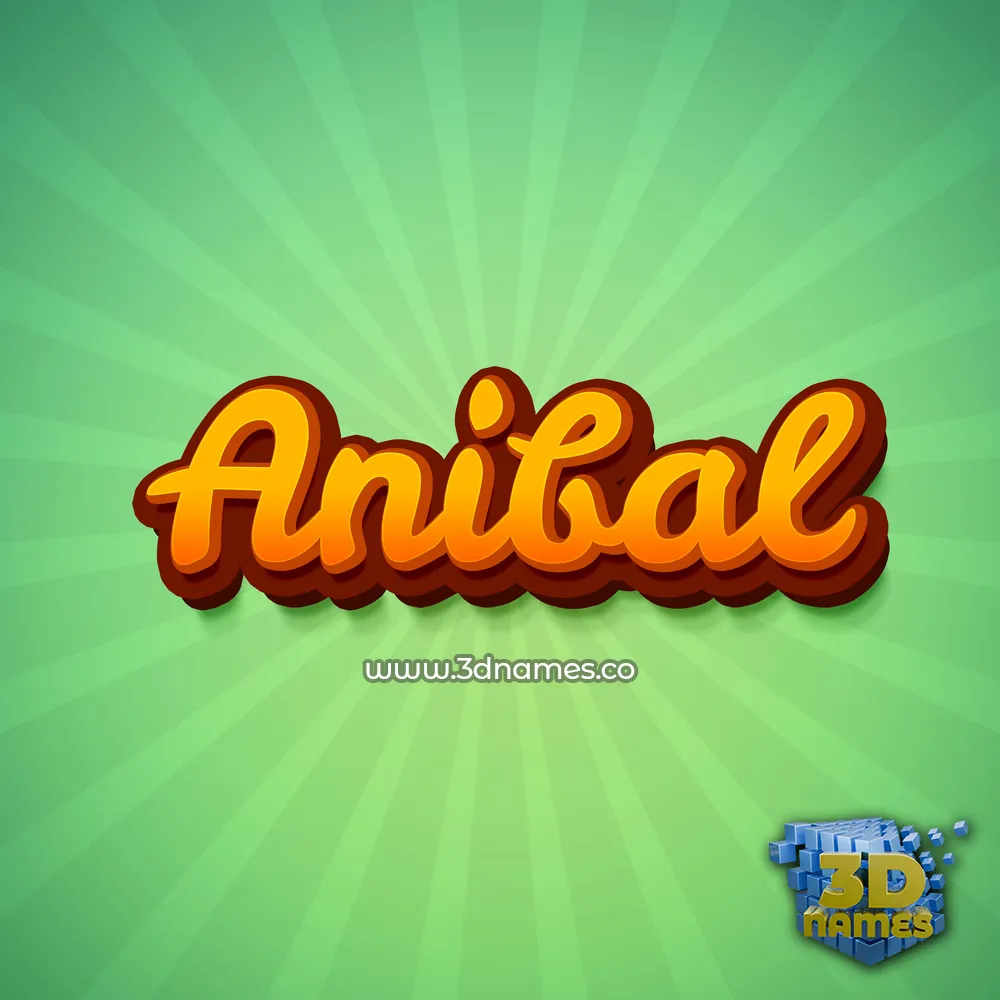 anibal in Green Rays style - 3D name wallpaper