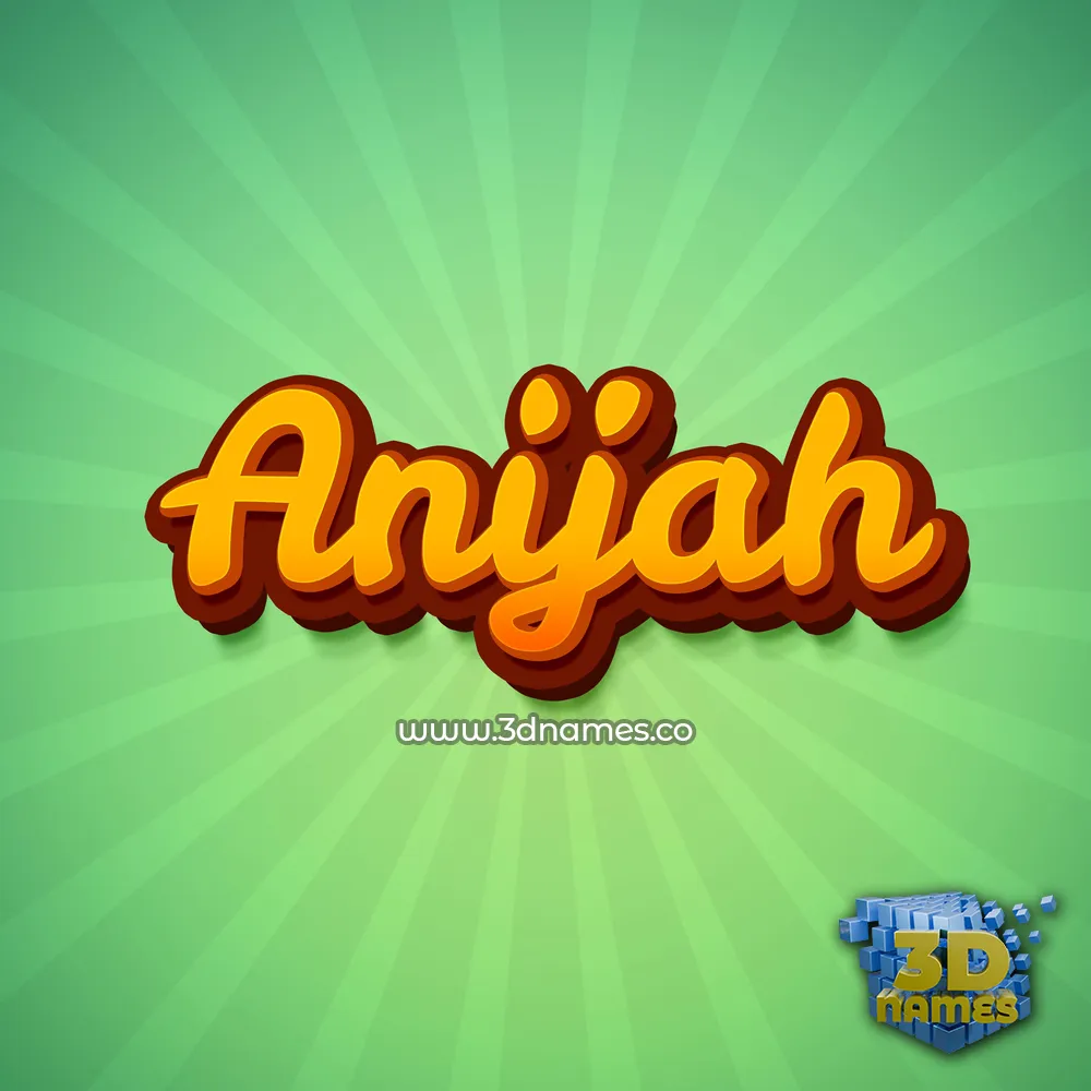 anijah in Green Rays style - 3D name wallpaper