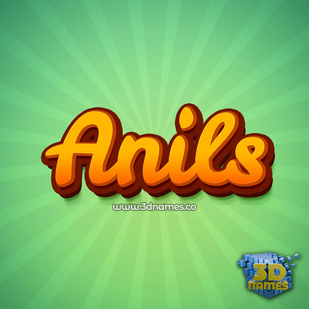 anils in Green Rays style - 3D name wallpaper