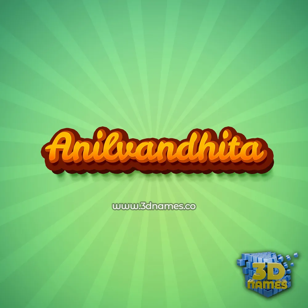 anilvandhita in Green Rays style - 3D name wallpaper