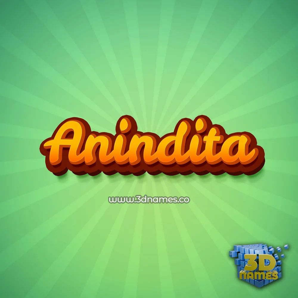 anindita in Green Rays style - 3D name wallpaper