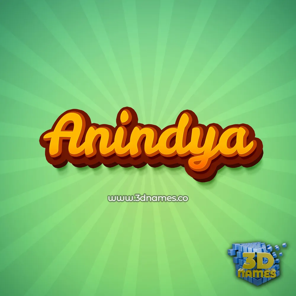 anindya in Green Rays style - 3D name wallpaper