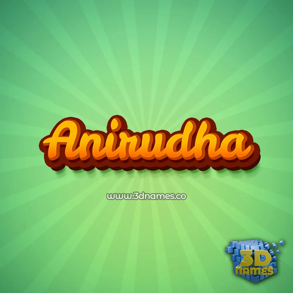 anirudha in Green Rays style - 3D name wallpaper