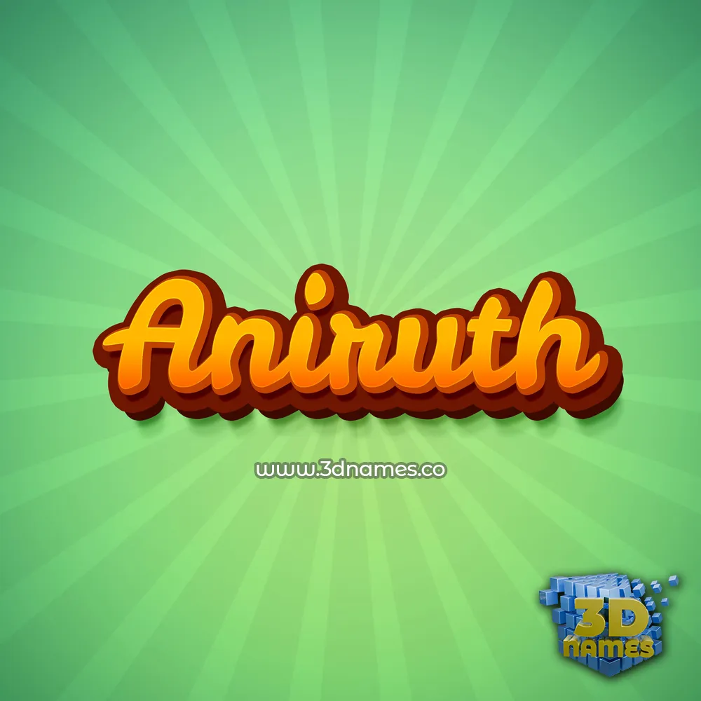 aniruth in Green Rays style - 3D name wallpaper