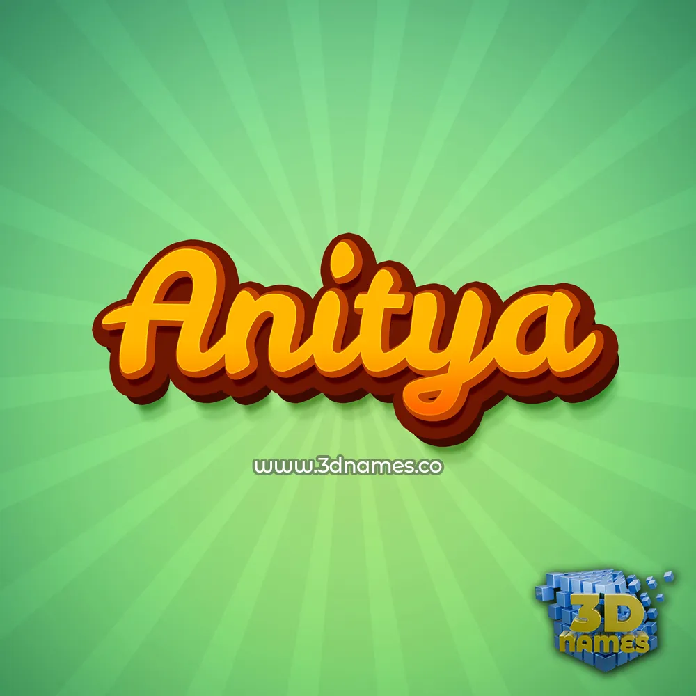 anitya in Green Rays style - 3D name wallpaper