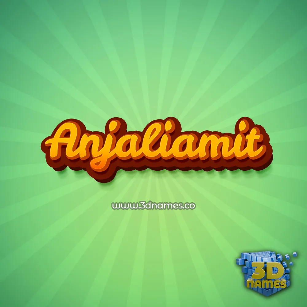 anjaliamit in Green Rays style - 3D name wallpaper