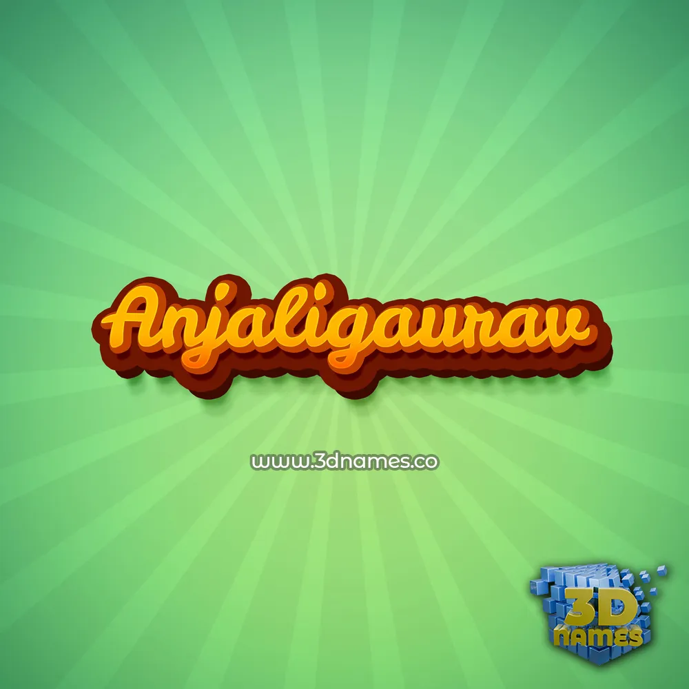 anjaligaurav in Green Rays style - 3D name wallpaper