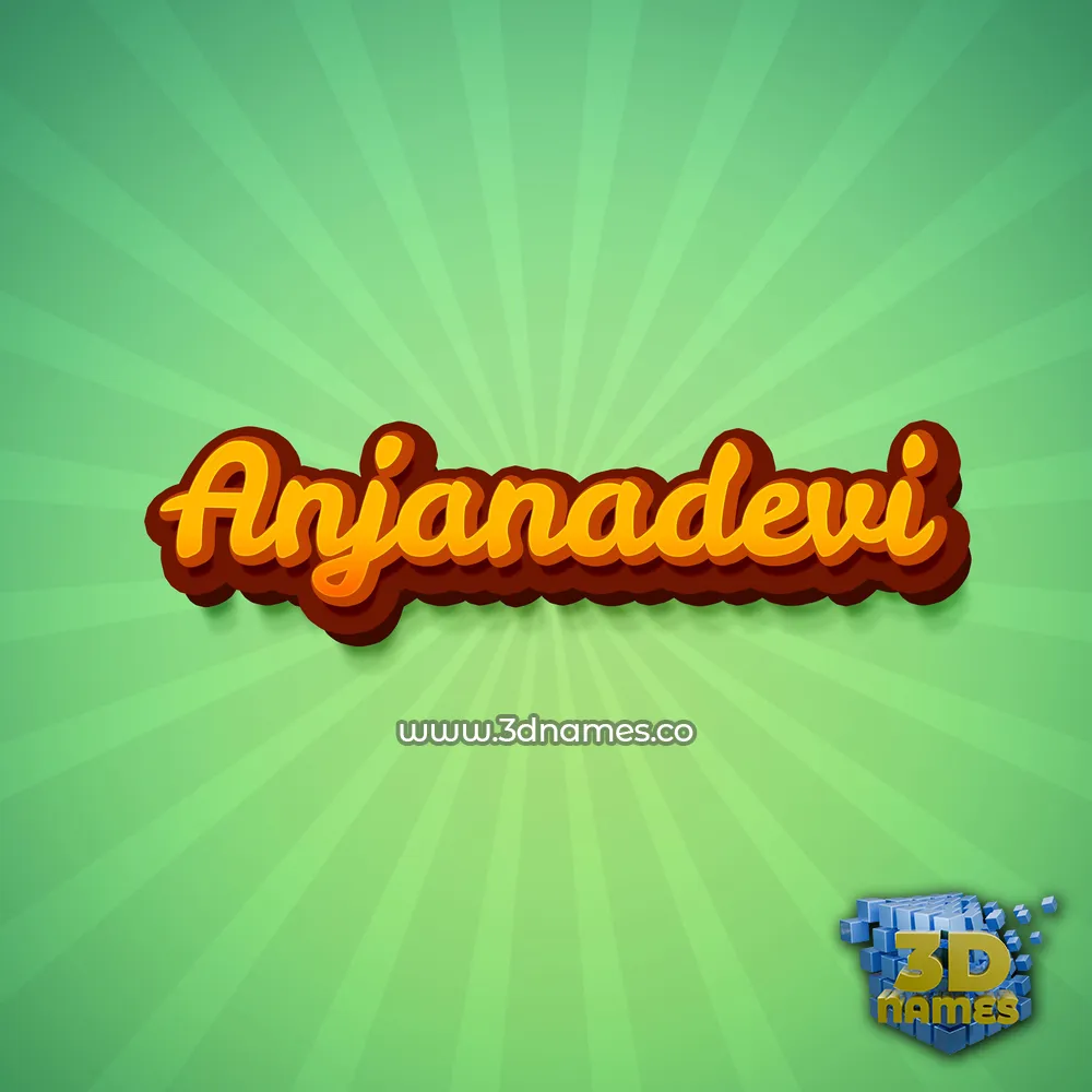 anjanadevi in Green Rays style - 3D name wallpaper
