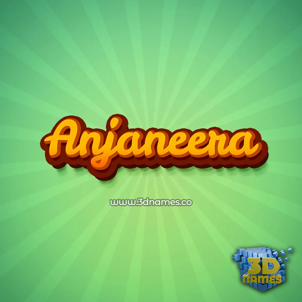 anjaneera in Green Rays style - 3D name wallpaper