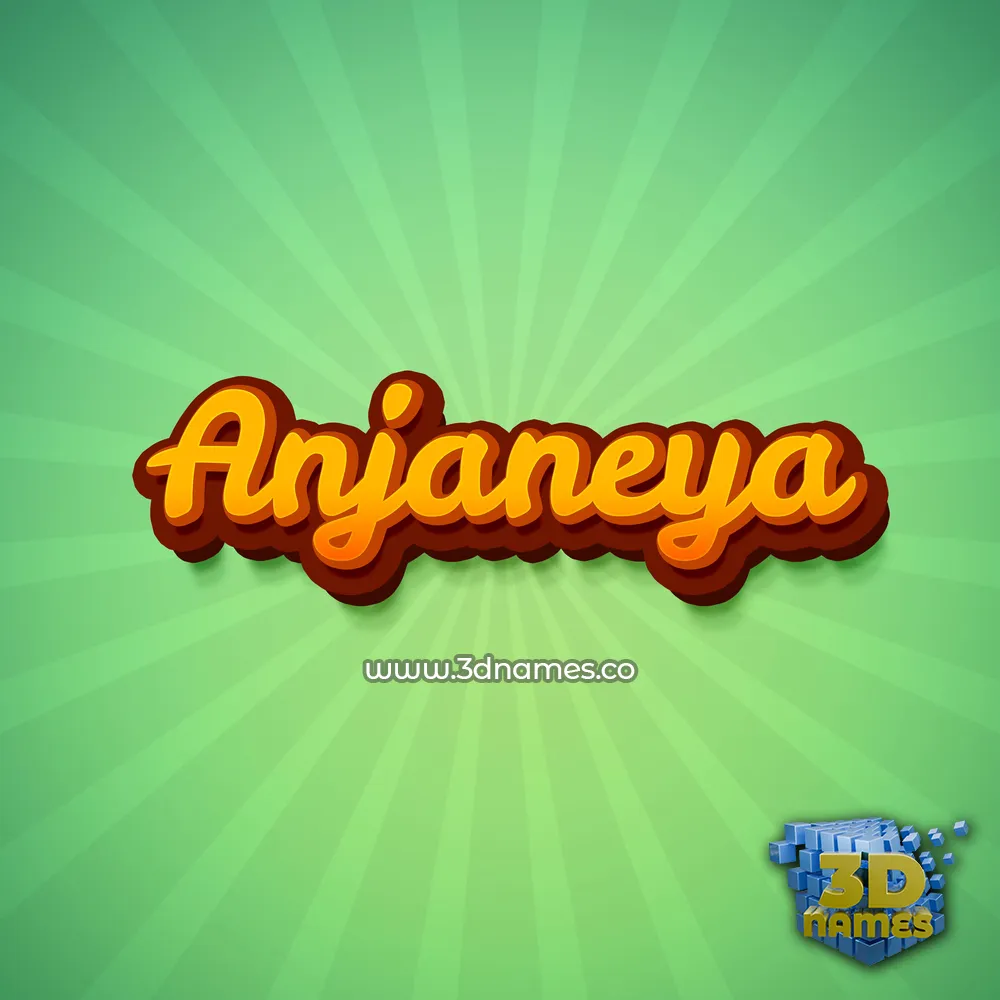 anjaneya in Green Rays style - 3D name wallpaper