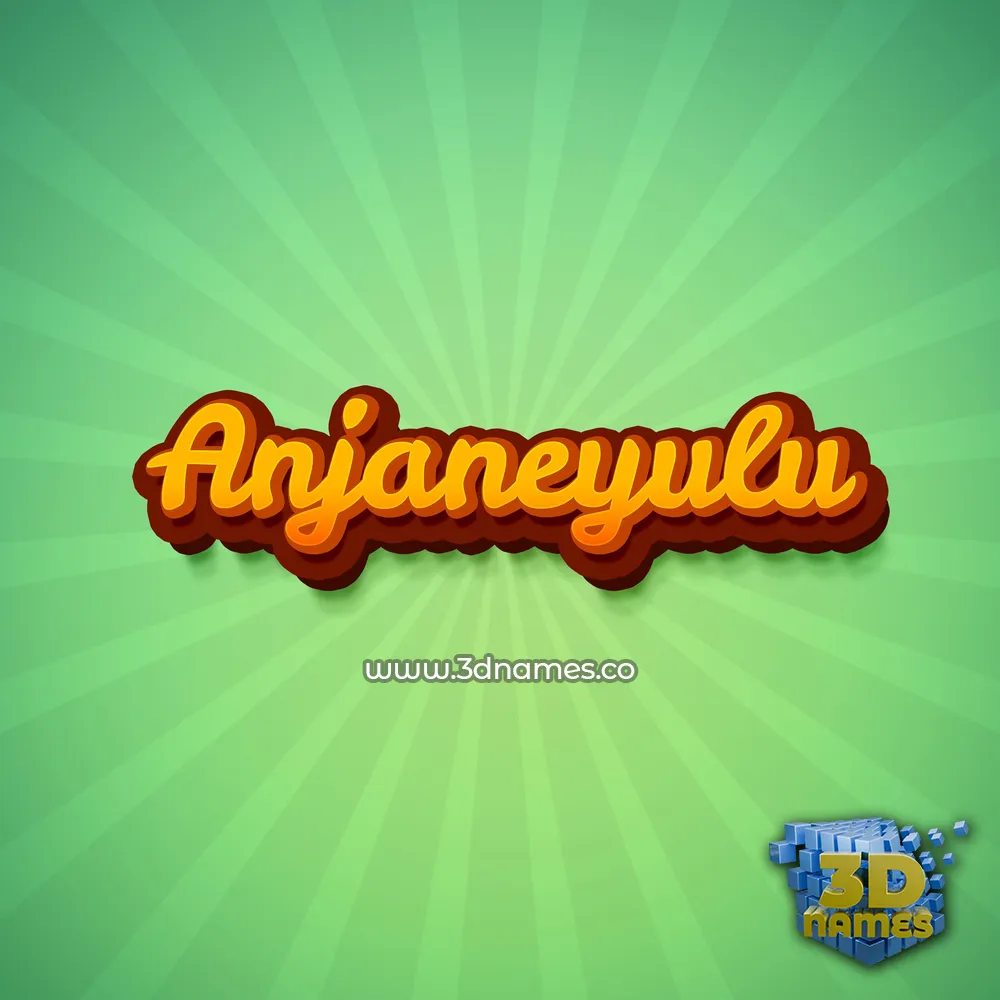 anjaneyulu in Green Rays style - 3D name wallpaper