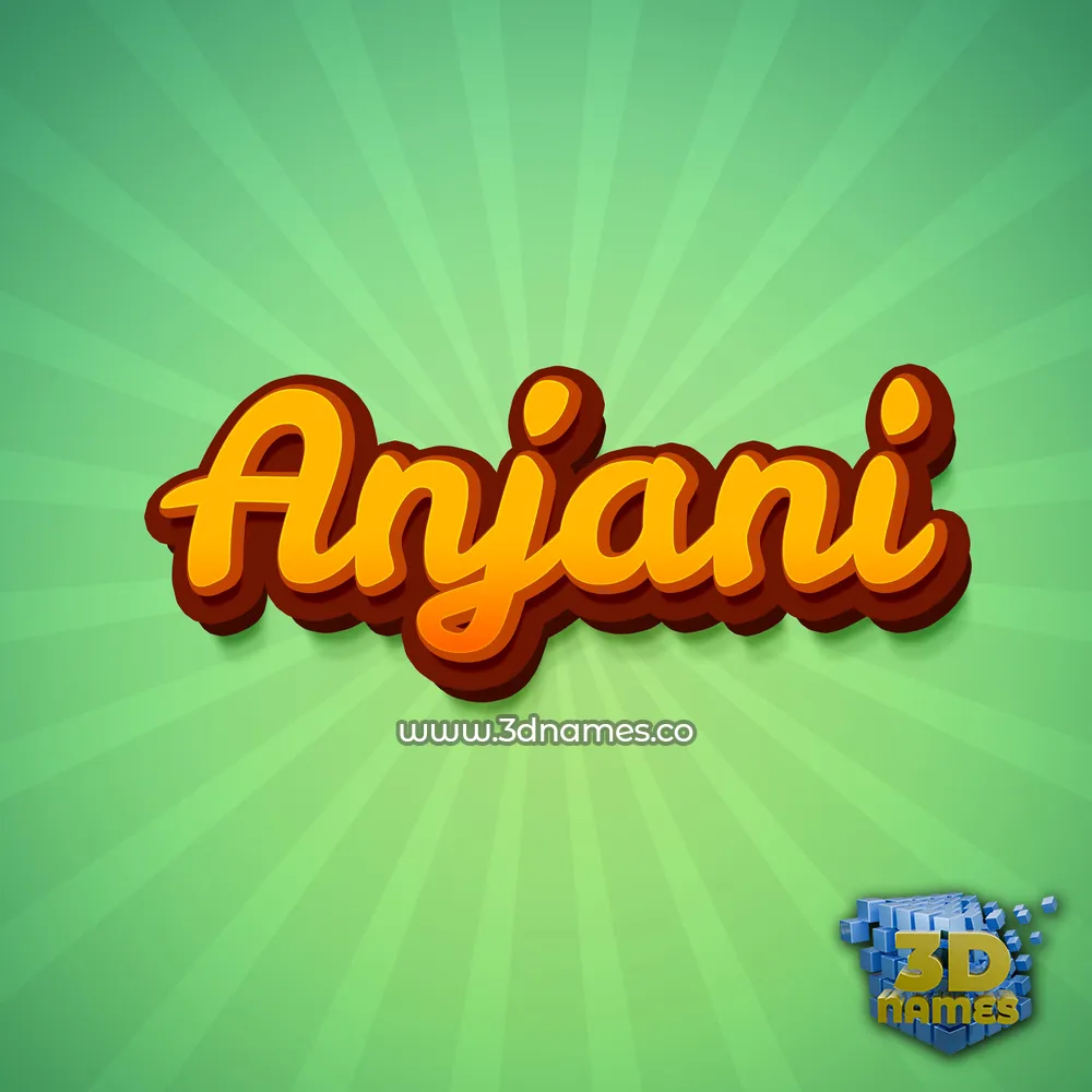 anjani in Green Rays style - 3D name wallpaper