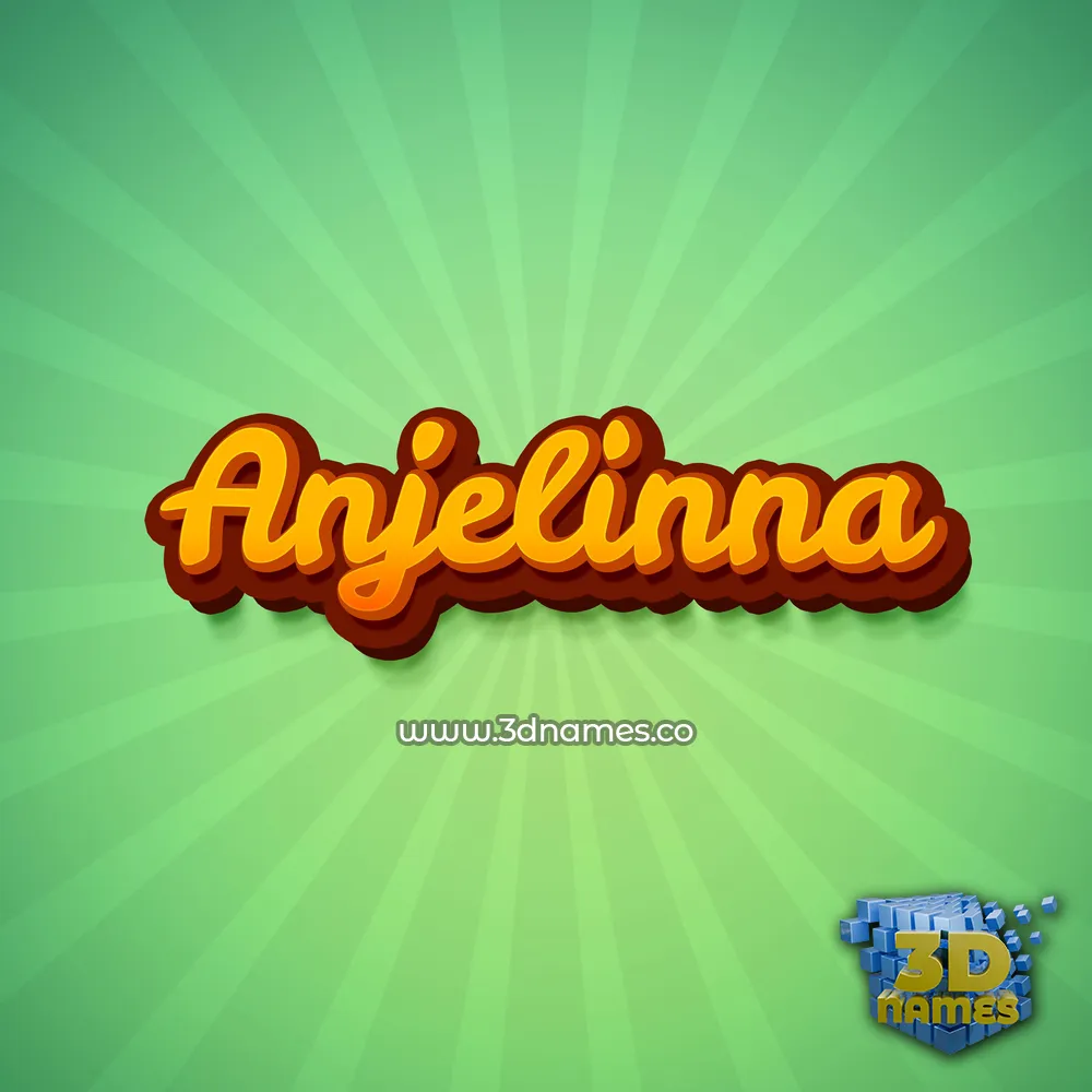 anjelinna in Green Rays style - 3D name wallpaper