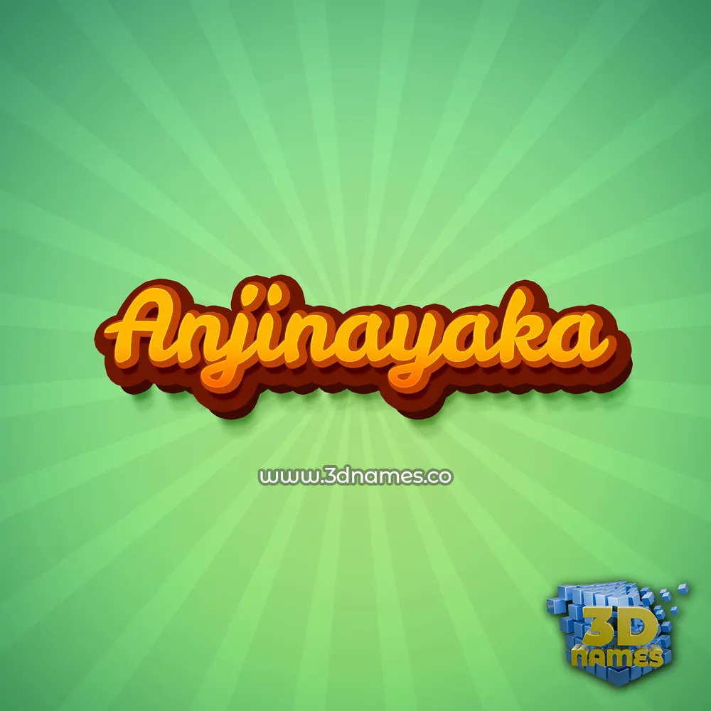 anjinayaka in Green Rays style - 3D name wallpaper