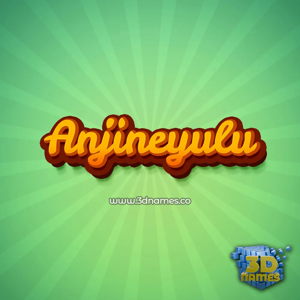 anjineyulu in Green Rays style - 3D name wallpaper