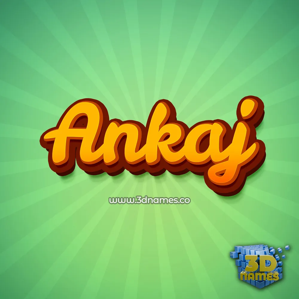 ankaj in Green Rays style - 3D name wallpaper