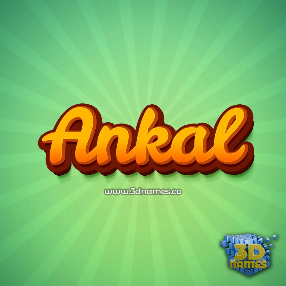 ankal in Green Rays style - 3D name wallpaper