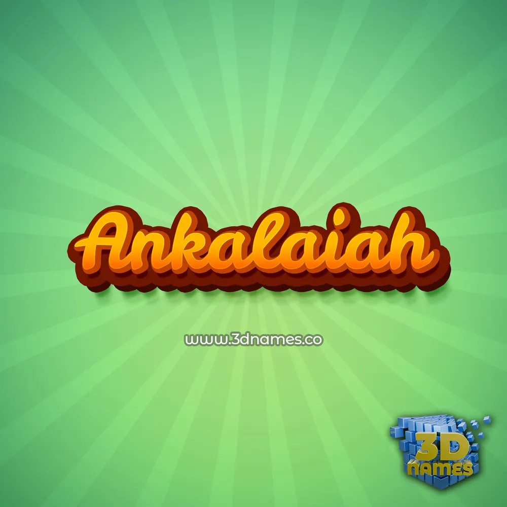 ankalaiah in Green Rays style - 3D name wallpaper