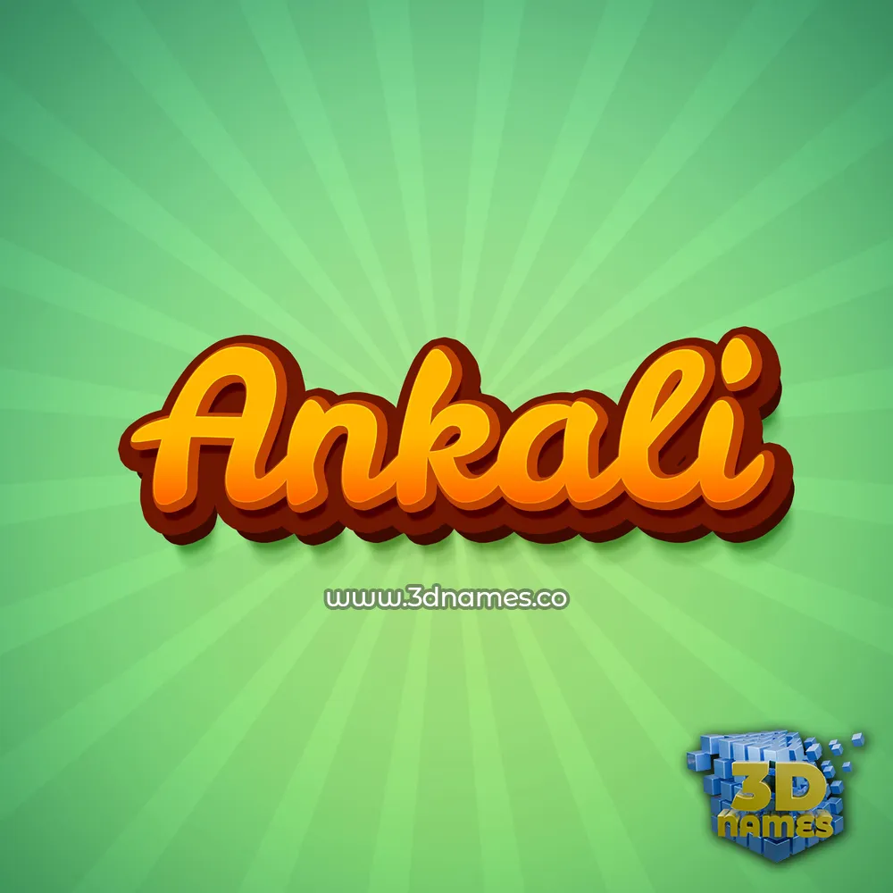 ankali in Green Rays style - 3D name wallpaper