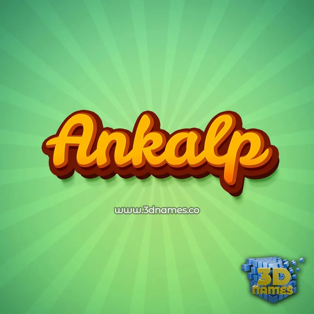 ankalp in Green Rays style - 3D name wallpaper