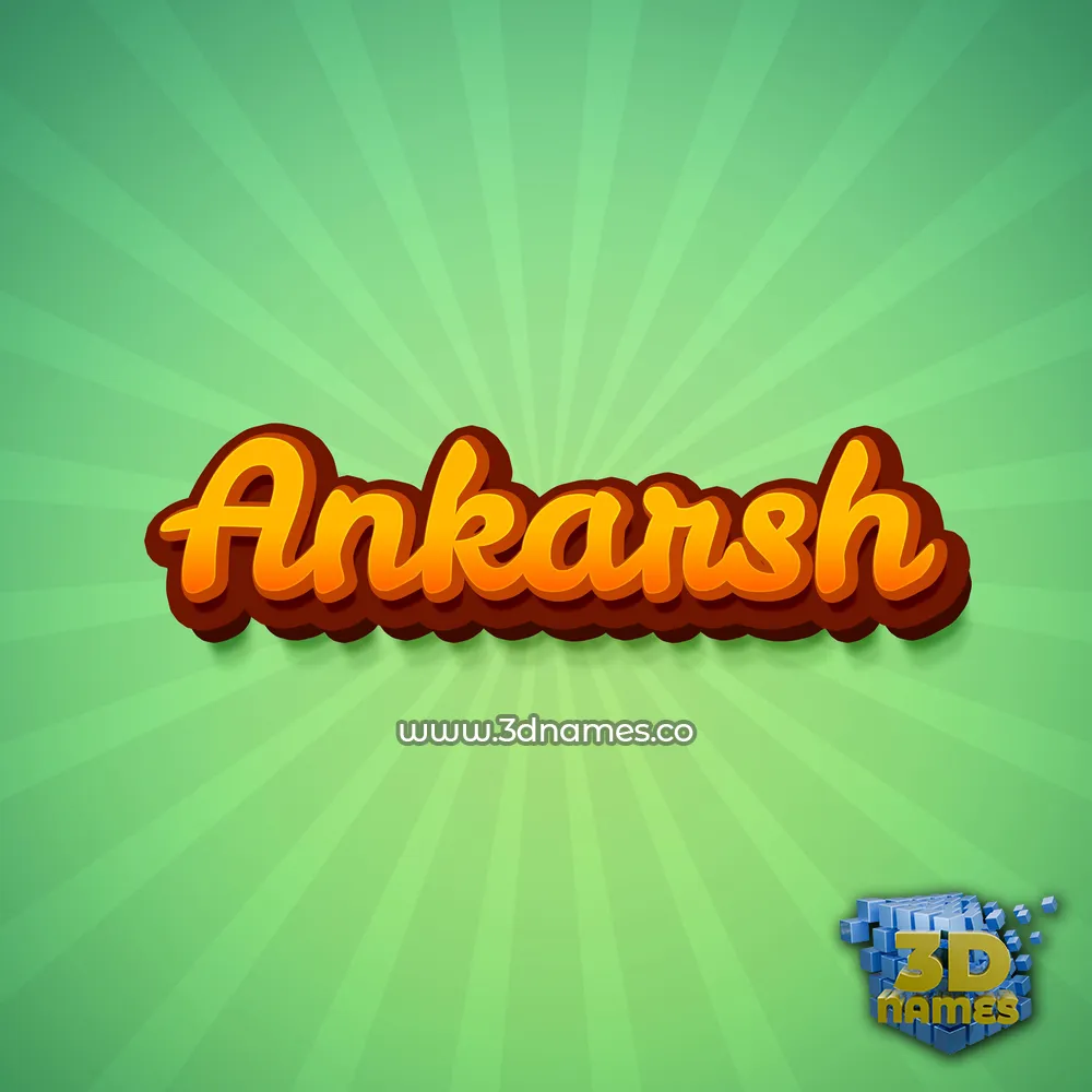 ankarsh in Green Rays style - 3D name wallpaper