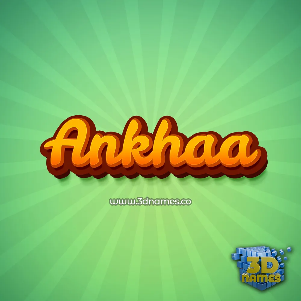 ankhaa in Green Rays style - 3D name wallpaper