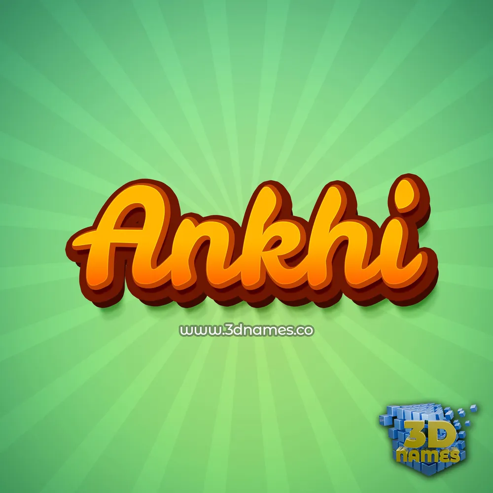 ankhi in Green Rays style - 3D name wallpaper
