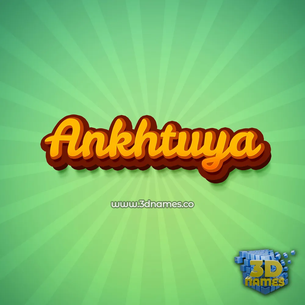 ankhtuya in Green Rays style - 3D name wallpaper