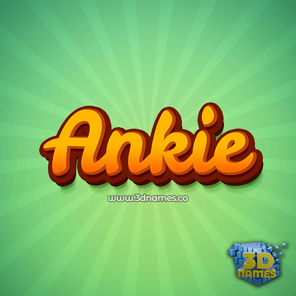 ankie in Green Rays style - 3D name wallpaper