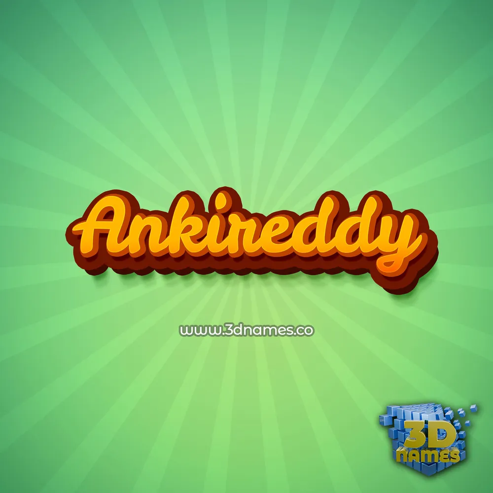 ankireddy in Green Rays style - 3D name wallpaper