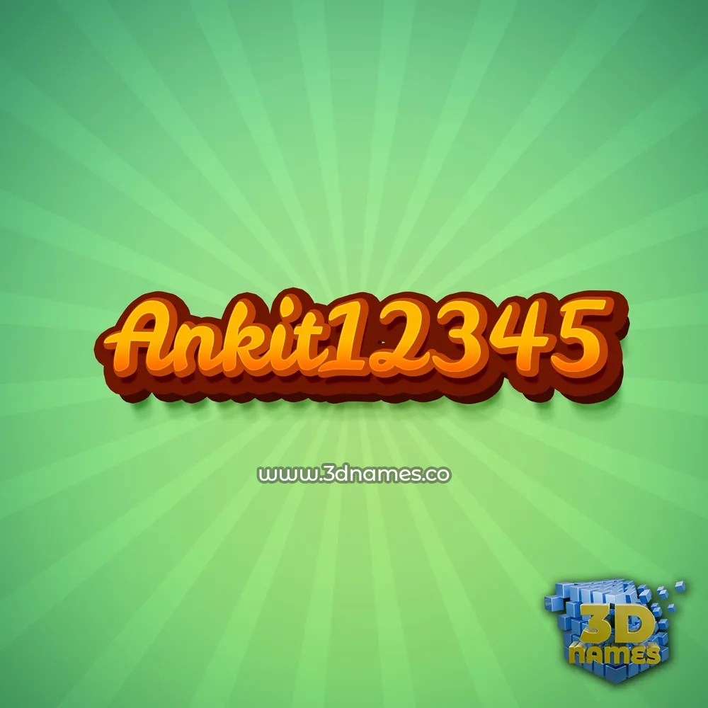 ankit12345 in Green Rays style - 3D name wallpaper