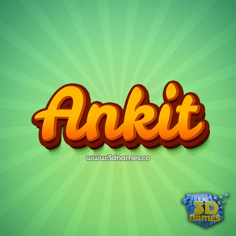 ankit in Green Rays style - 3D name wallpaper