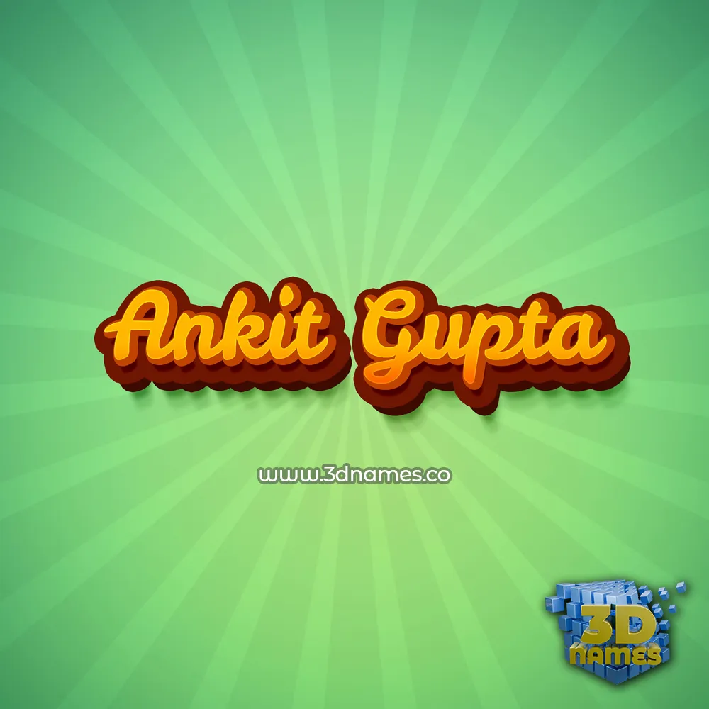 ankit gupta in Green Rays style - 3D name wallpaper