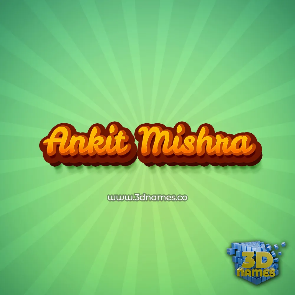 ankit mishra in Green Rays style - 3D name wallpaper