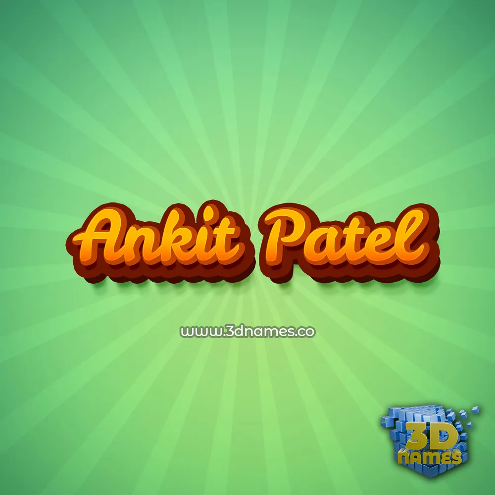 ankit patel in Green Rays style - 3D name wallpaper