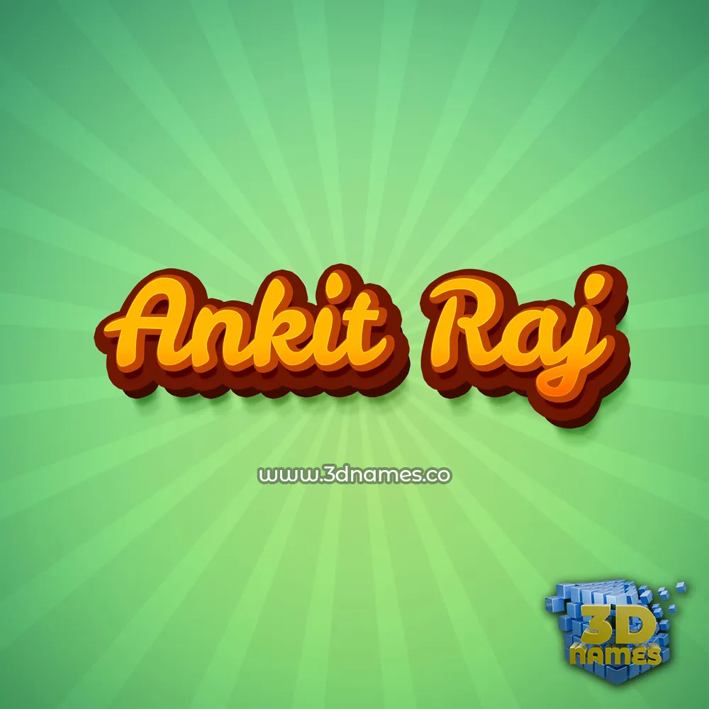 ankit raj in Green Rays style - 3D name wallpaper