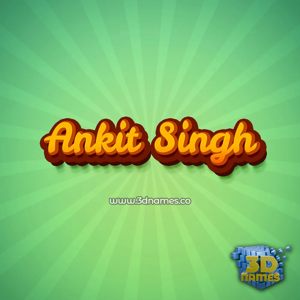 ankit singh in Green Rays style - 3D name wallpaper