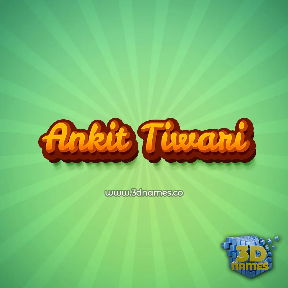 ankit tiwari in Green Rays style - 3D name wallpaper