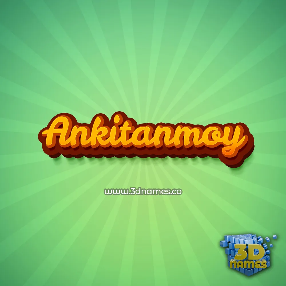 ankitanmoy in Green Rays style - 3D name wallpaper