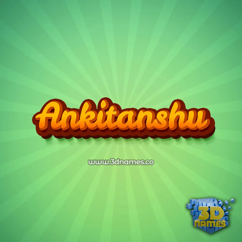 ankitanshu in Green Rays style - 3D name wallpaper