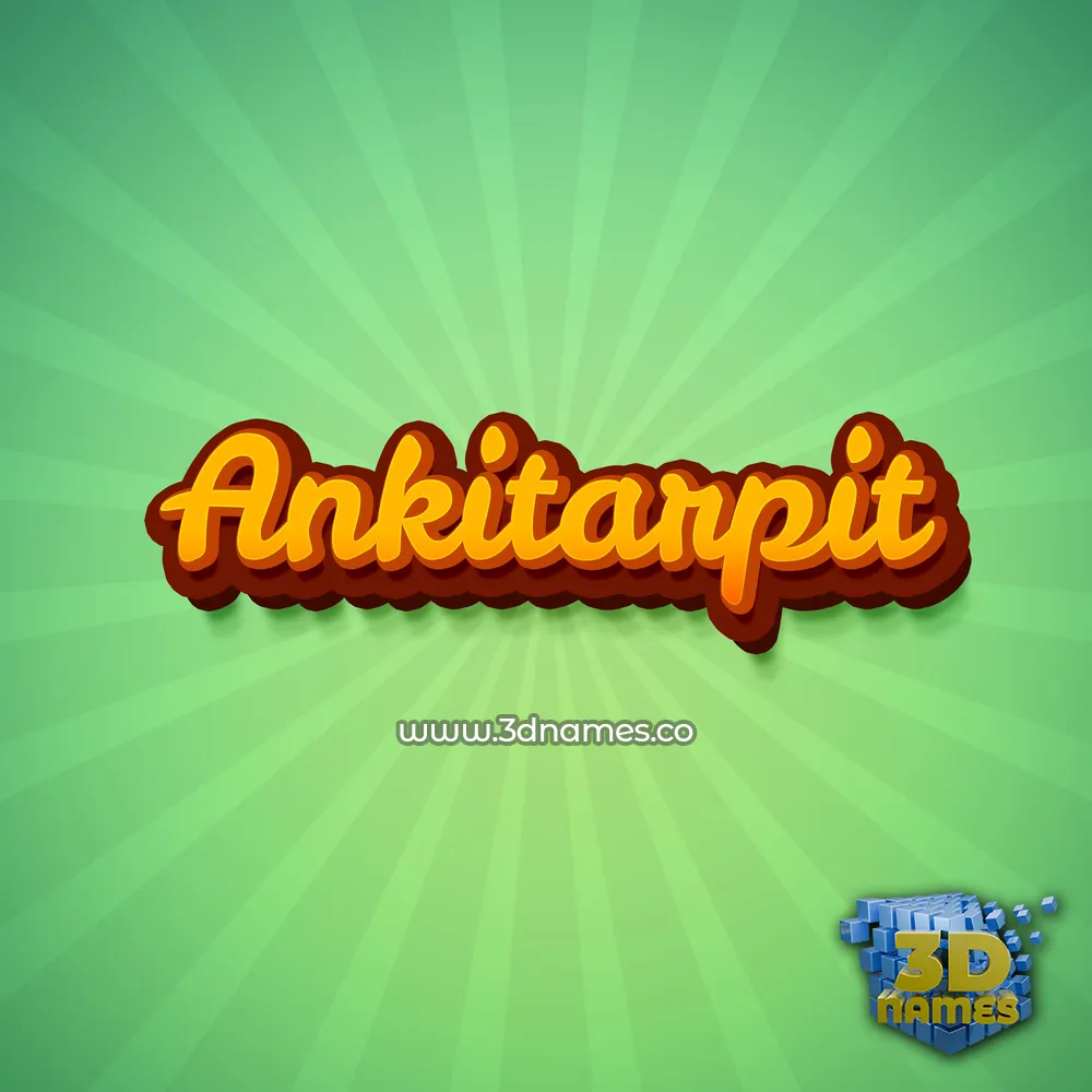 ankitarpit in Green Rays style - 3D name wallpaper