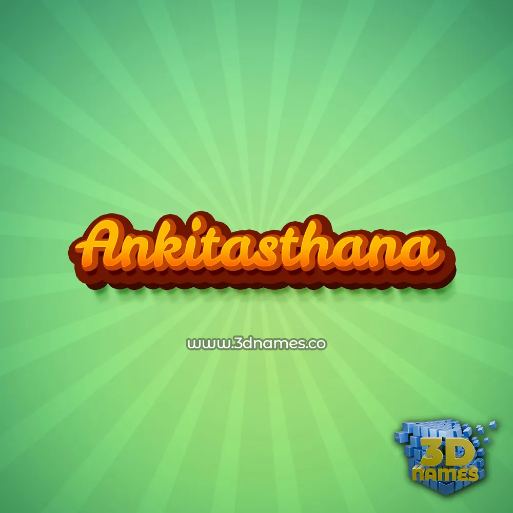 ankitasthana in Green Rays style - 3D name wallpaper
