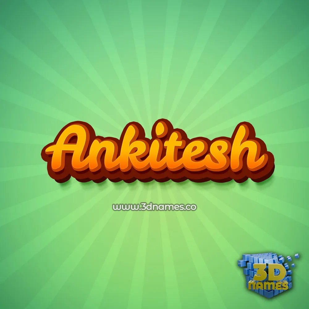 ankitesh in Green Rays style - 3D name wallpaper