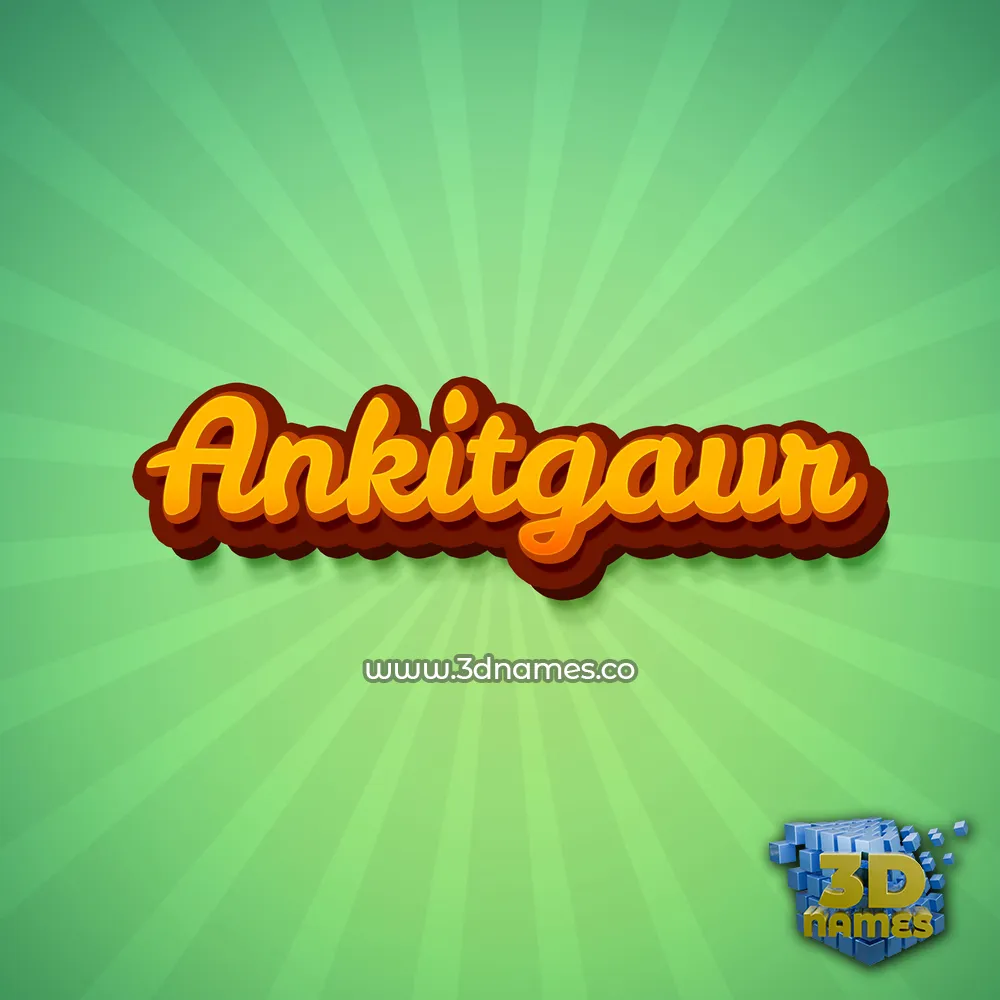 ankitgaur in Green Rays style - 3D name wallpaper