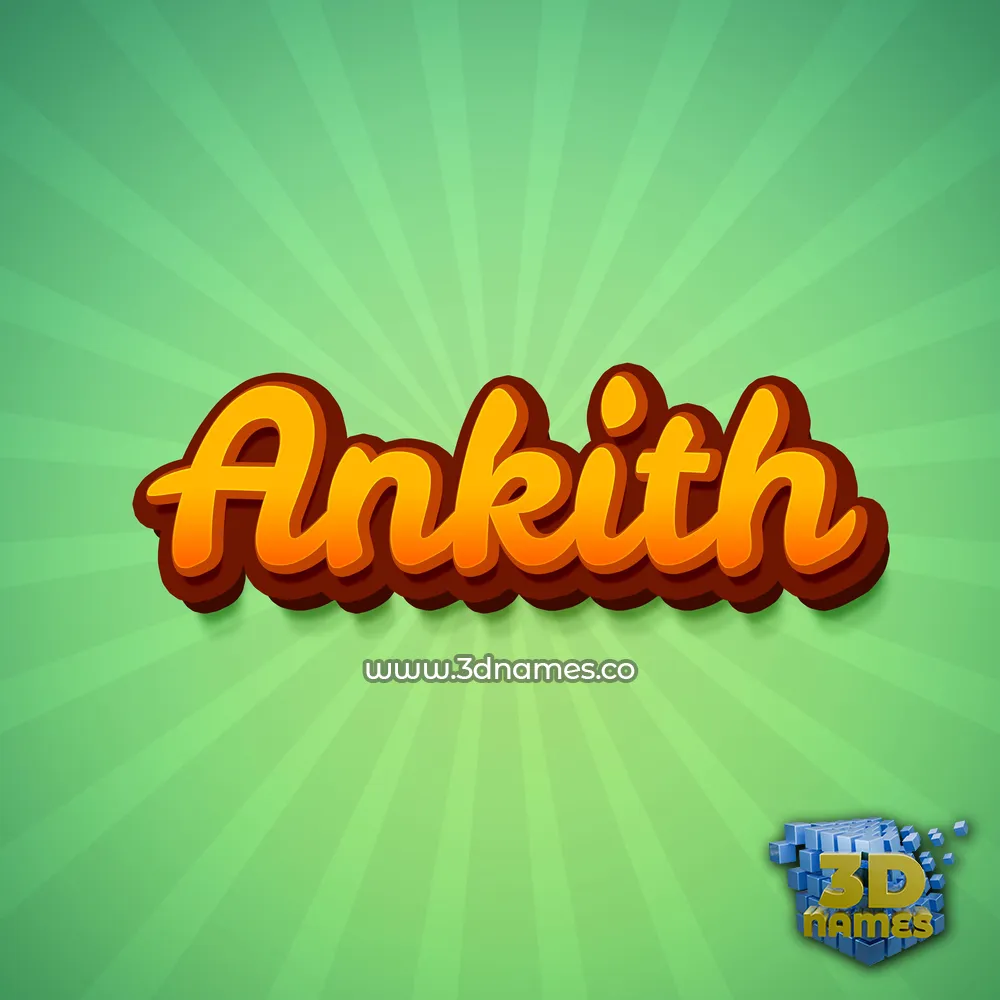 ankith in Green Rays style - 3D name wallpaper