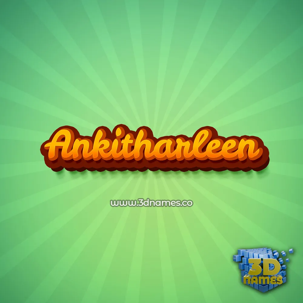ankitharleen in Green Rays style - 3D name wallpaper