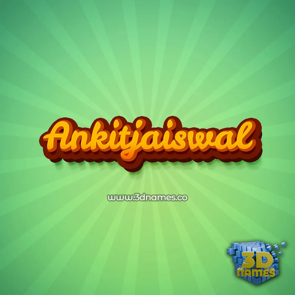 ankitjaiswal in Green Rays style - 3D name wallpaper